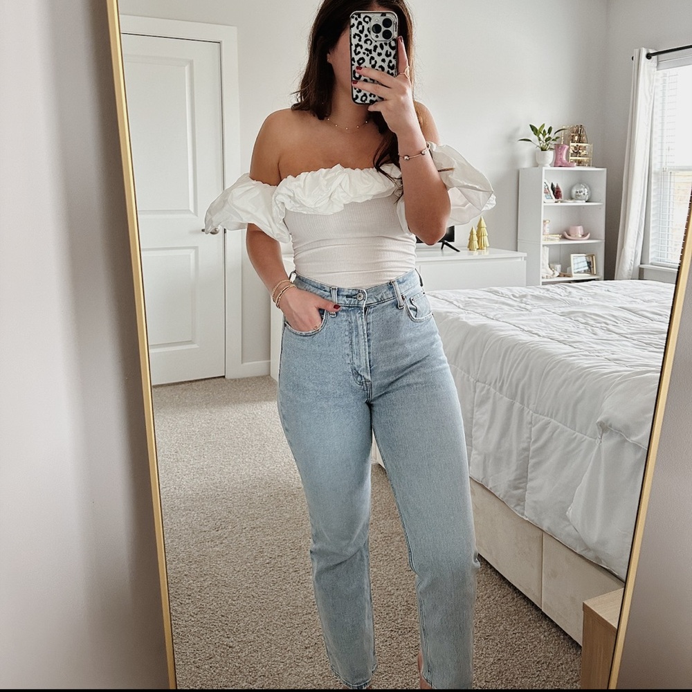 Boutique White Off The Shoulder Bodysuit